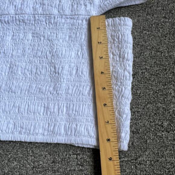 EVERLANE Gauze Cropped Smock Top, NWT White size XL - Picture 7 of 9